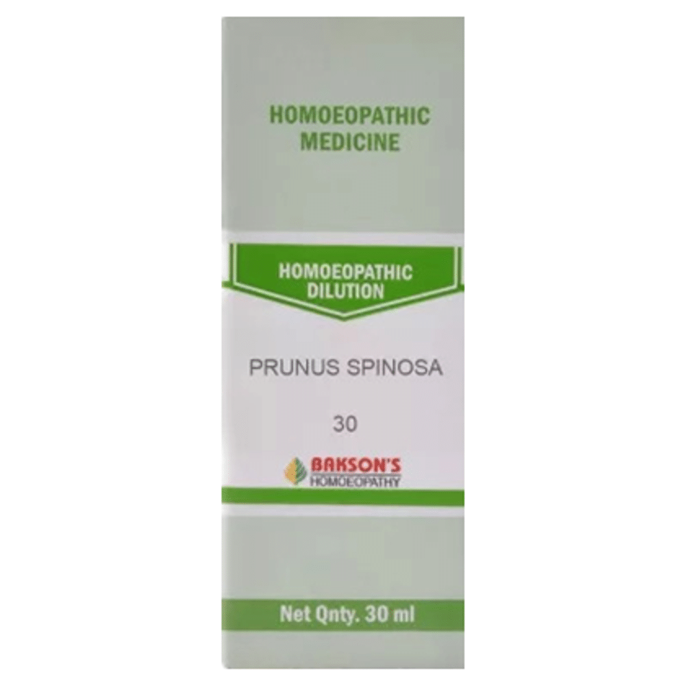 Bakson's Homeopathy Prunus Spinosa Dilution 30 Bakson's Homeopathy Prunus Spinosa Dilution 30