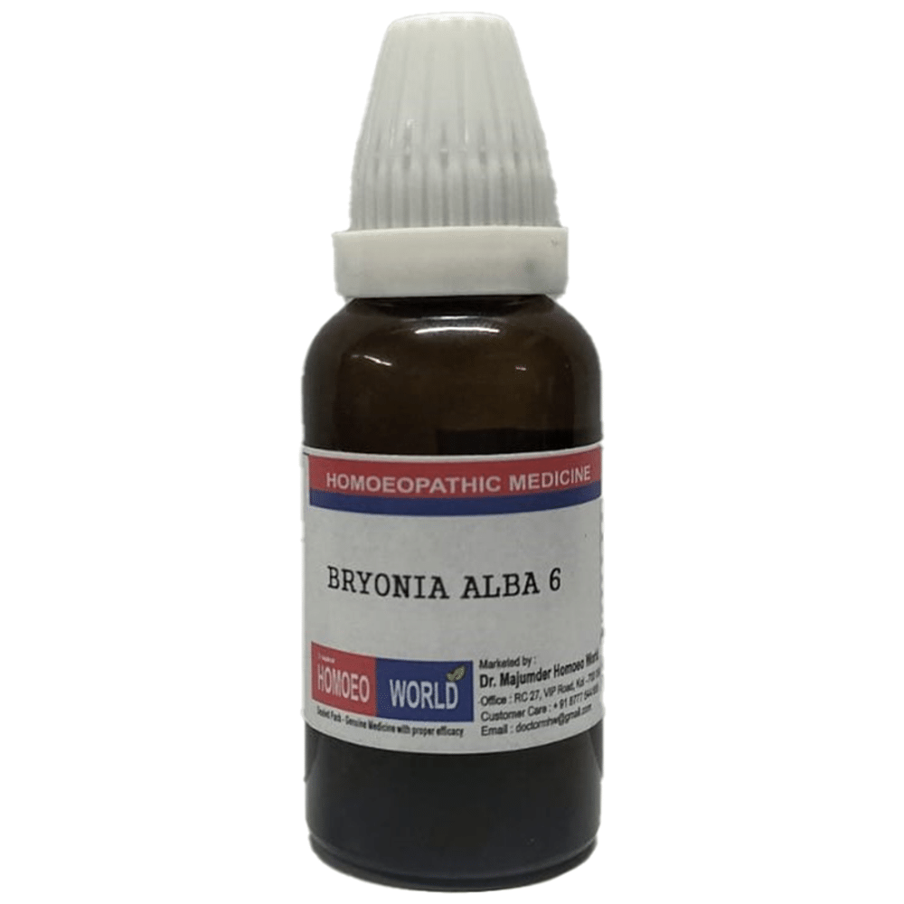 Dr. Majumder Homeo World Bryonia Alba Dilution 6 (30ml Each) Dr. Majumder Homeo World Bryonia Alba Dilution 6 (30ml Each)