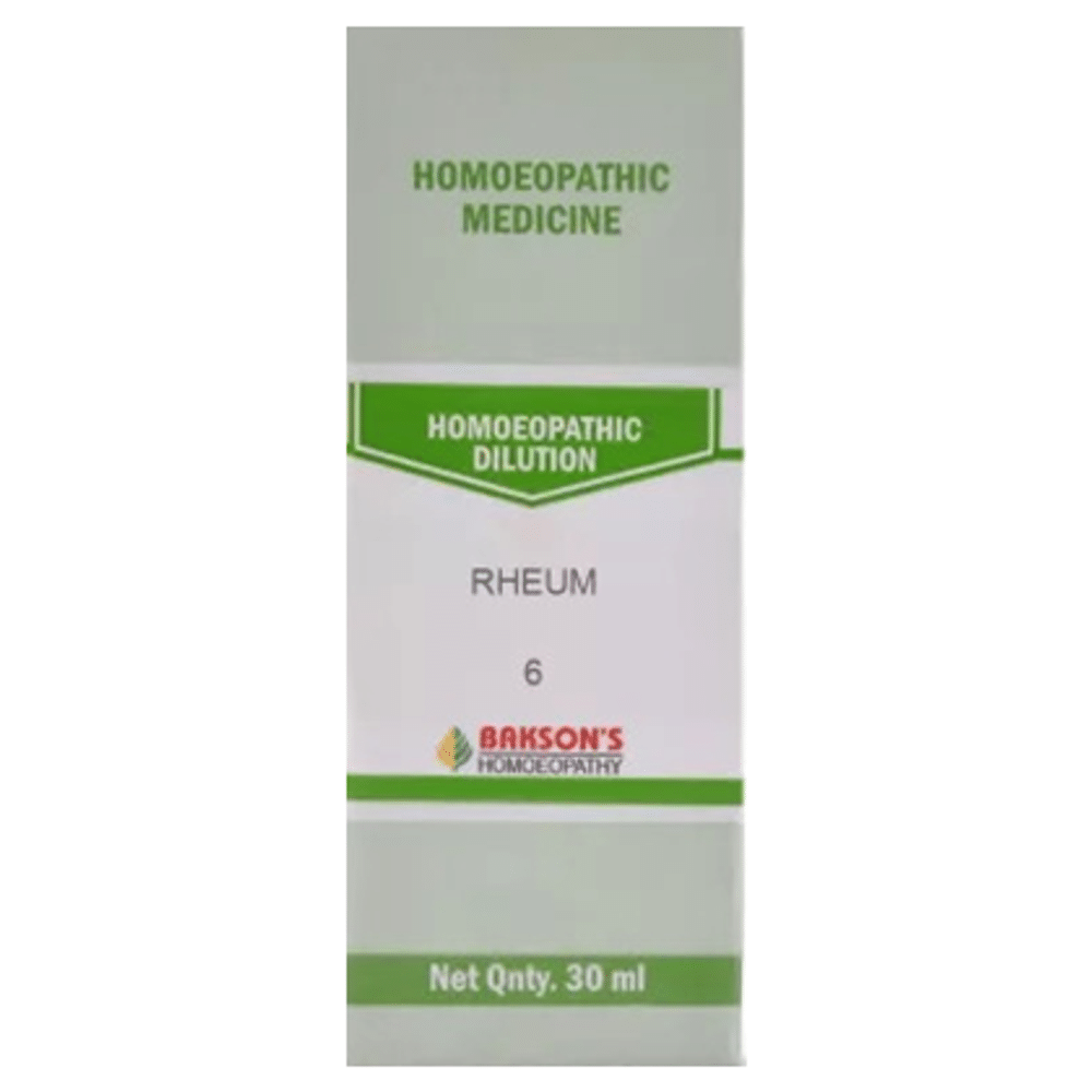 Bakson's Homeopathy Rheum Dilution 6 Bakson's Homeopathy Rheum Dilution 6