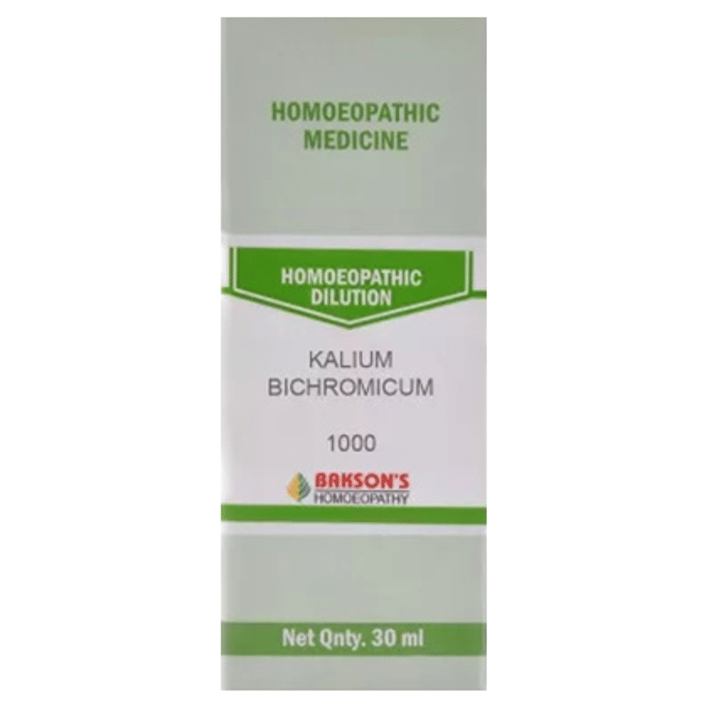 Bakson's Homeopathy Kalium Bichromicum Dilution 1000 CH Bakson's Homeopathy Kalium Bichromicum Dilution 1000 CH