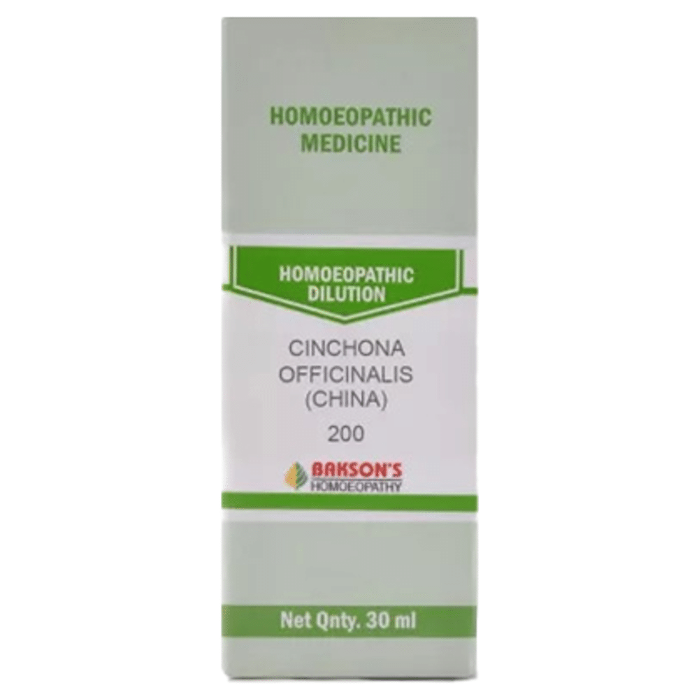 Bakson's Homeopathy Cinchona Officinalis (China) Dilution 200 Bakson's Homeopathy Cinchona Officinalis (China) Dilution 200