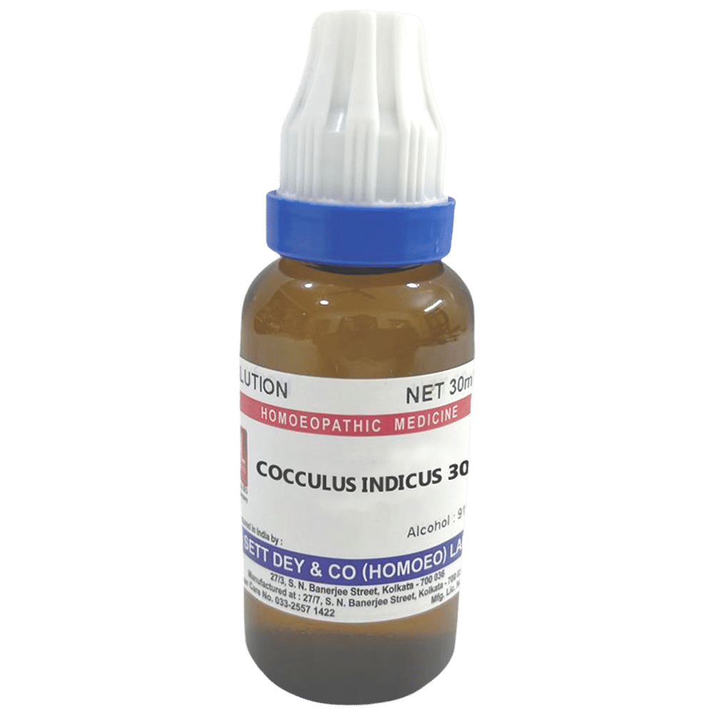 Sett Dey Cocculus Indicus Dilution 30 Sett Dey Cocculus Indicus Dilution 30