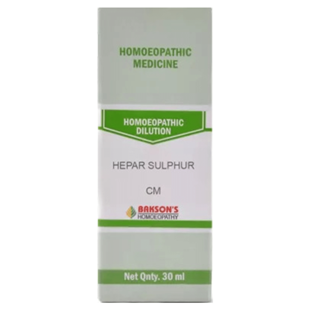 Bakson's Homeopathy Hepar Sulphur Dilution CM Bakson's Homeopathy Hepar Sulphur Dilution CM