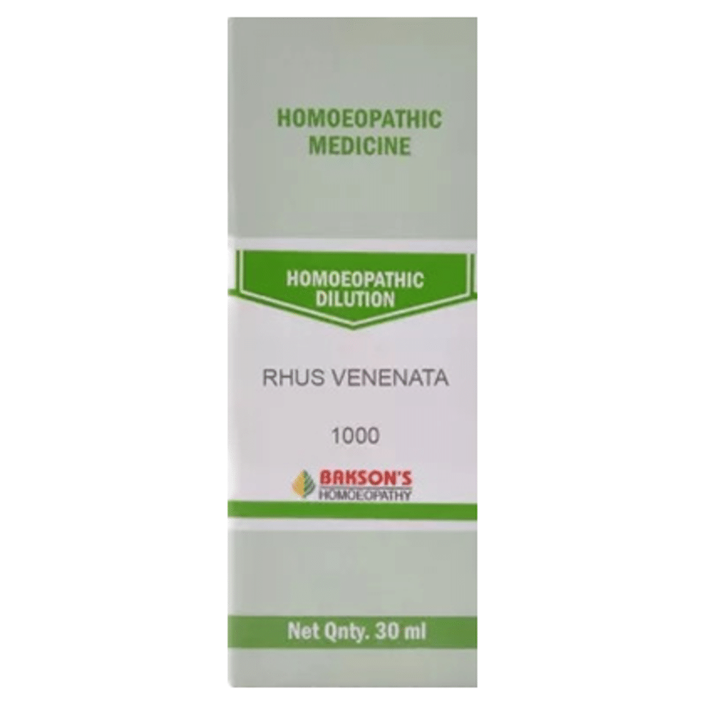 Bakson's Homeopathy Rhus Venenata Dilution 1000 CH Bakson's Homeopathy Rhus Venenata Dilution 1000 CH