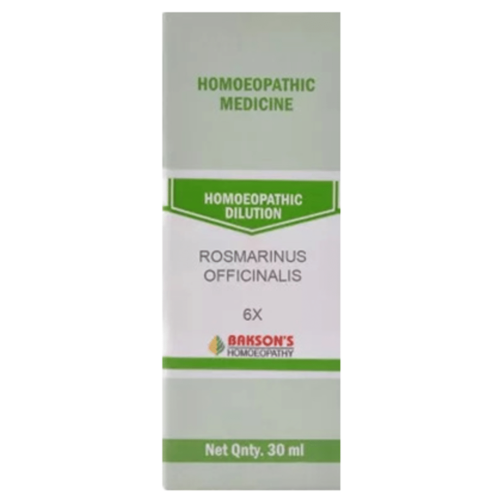 Bakson's Homeopathy Rosmarinus Officinalis Dilution 6X Bakson's Homeopathy Rosmarinus Officinalis Dilution 6X