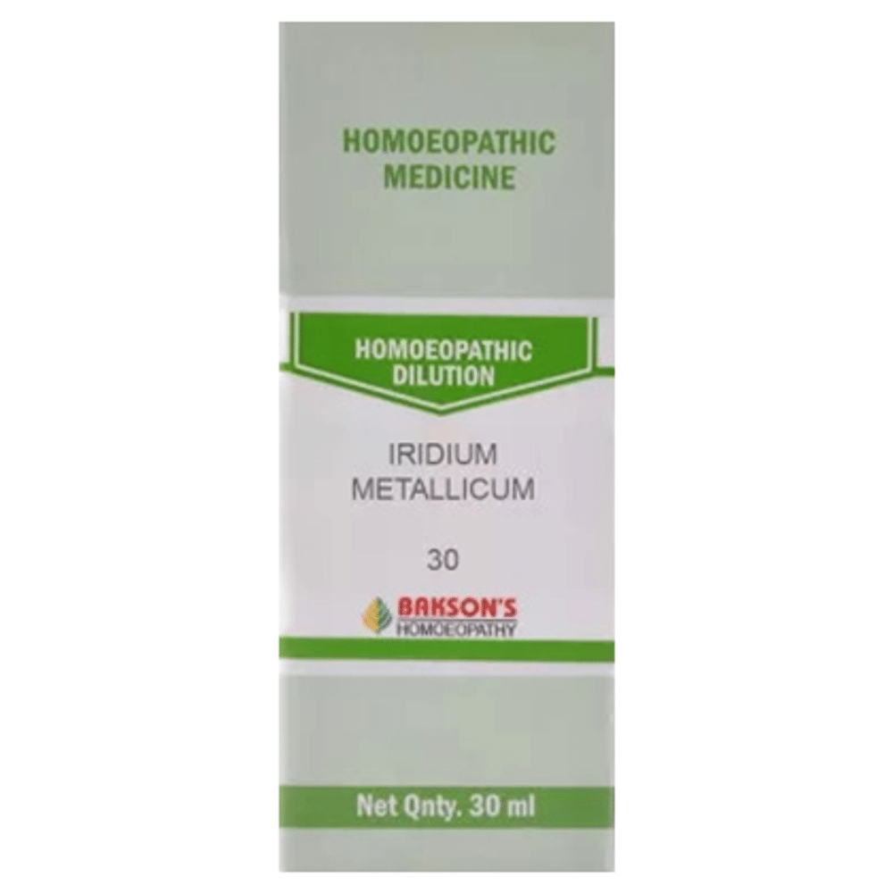 Bakson's Homeopathy Iridium Metallicum Dilution 30 Bakson's Homeopathy Iridium Metallicum Dilution 30