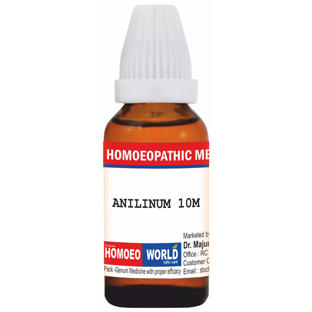Dr. Majumder Homeo World Anilinum Dilution (30 ml Each) 10M Dr. Majumder Homeo World Anilinum Dilution (30 ml Each) 10M