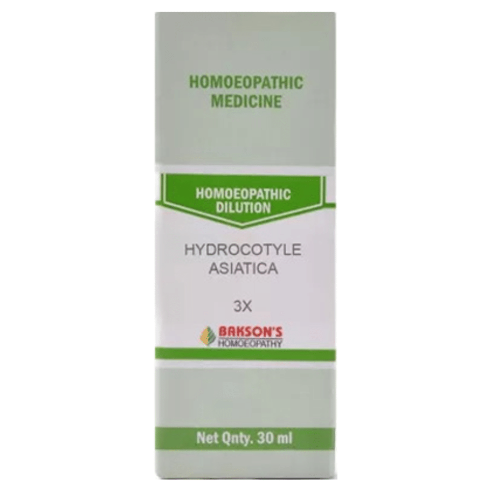 Bakson's Homeopathy Hydrocotyle Asiatica Dilution 3X Bakson's Homeopathy Hydrocotyle Asiatica Dilution 3X