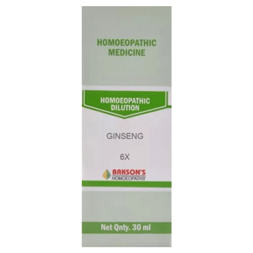 Bakson's Homeopathy Ginseng Dilution 6X