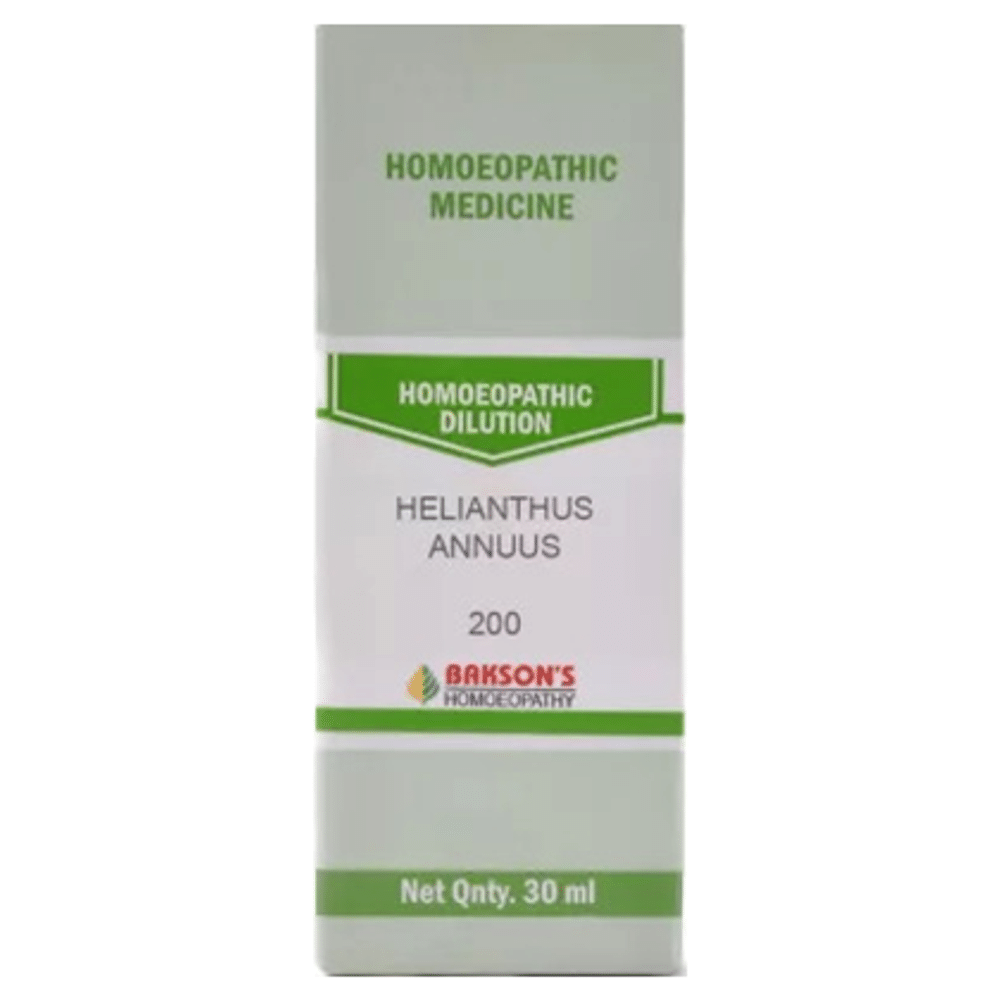 Bakson's Homeopathy Helianthus Annuus Dilution 200 Bakson's Homeopathy Helianthus Annuus Dilution 200