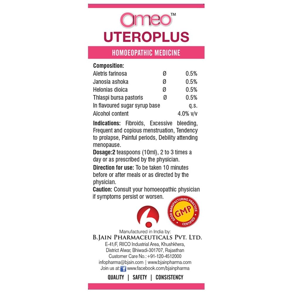 Bjain Omeo Uteroplus Medicated Syrup Bjain Omeo Uteroplus Medicated Syrup