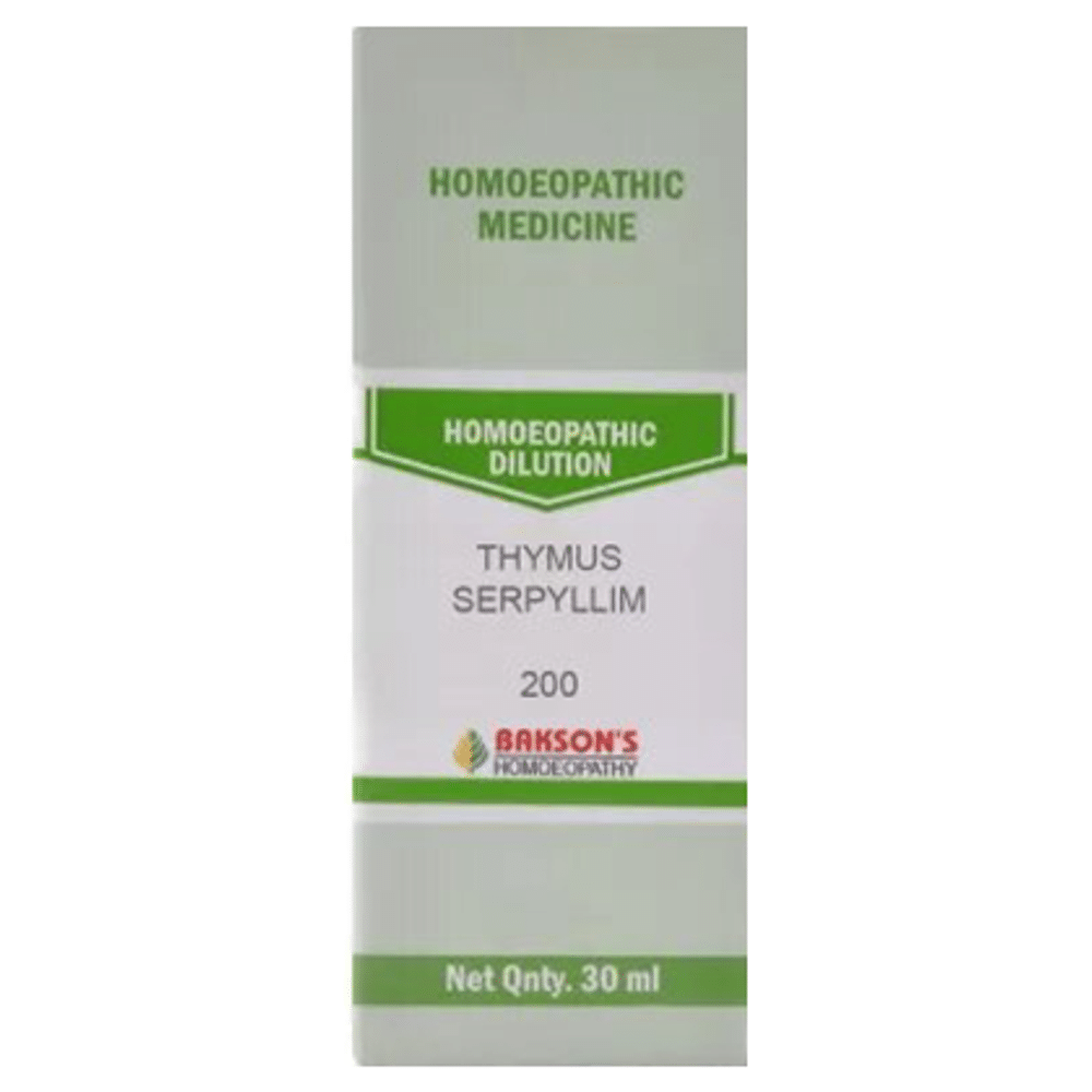 Bakson's Homeopathy Thymus Serpyllum Dilution 200 Bakson's Homeopathy Thymus Serpyllum Dilution 200