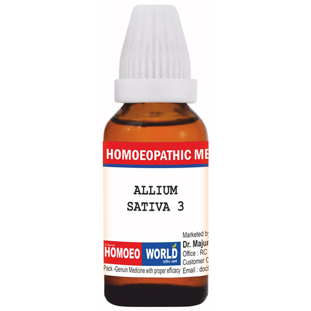 Dr. Majumder Homeo World Allium Sativa Dilution(30ml Each) 3 Dr. Majumder Homeo World Allium Sativa Dilution(30ml Each) 3