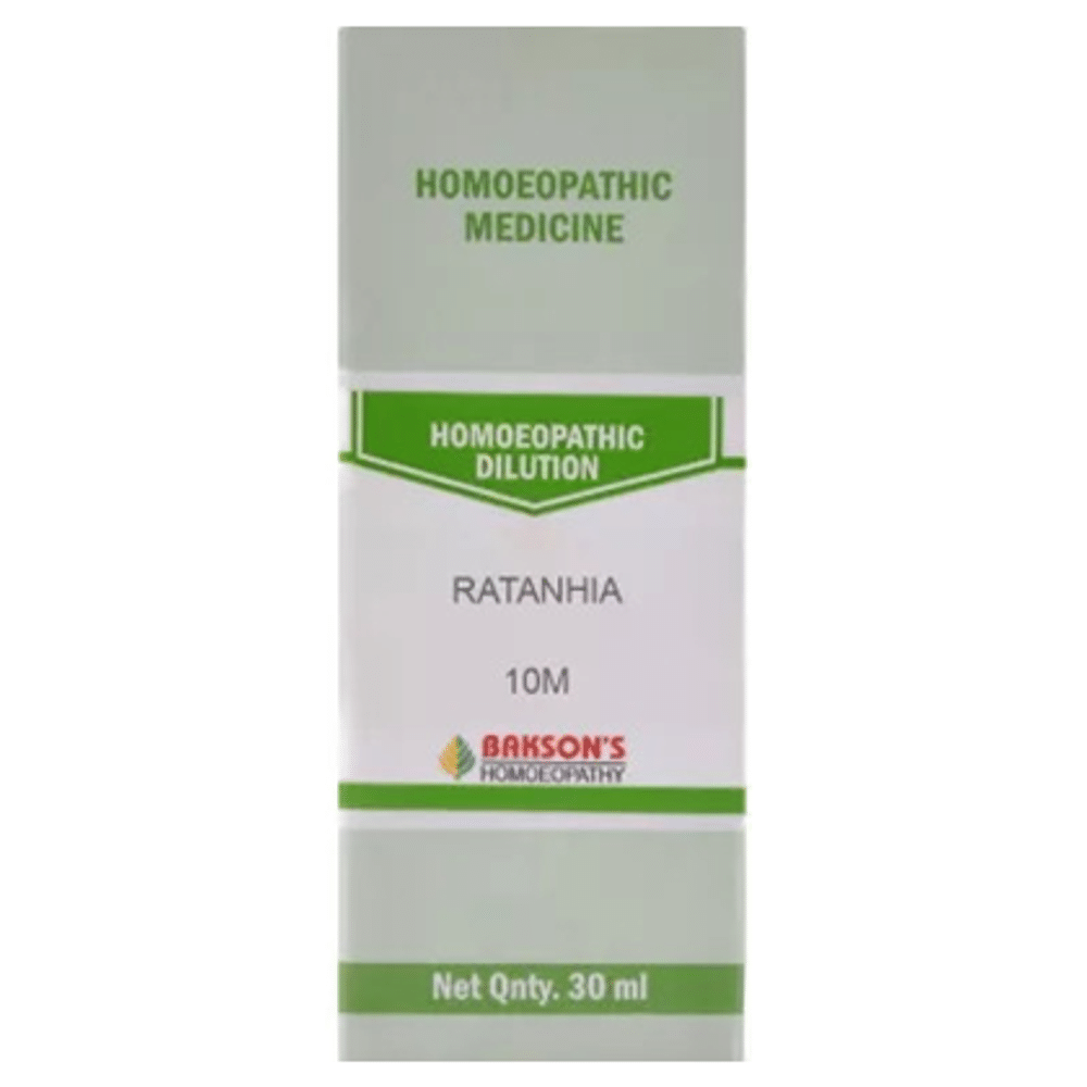 Bakson's Homeopathy Ratanhia Dilution 10M Bakson's Homeopathy Ratanhia Dilution 10M