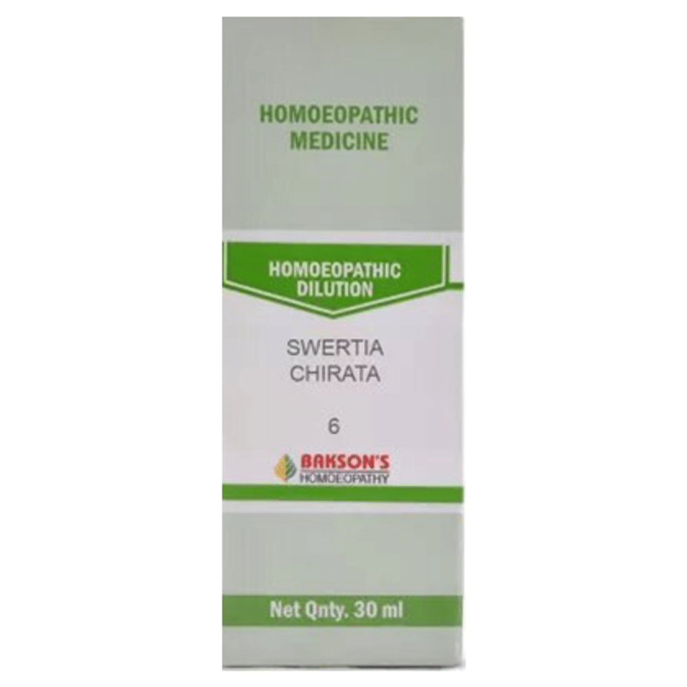 Bakson's Homeopathy Swertia Chirata Dilution 6 Bakson's Homeopathy Swertia Chirata Dilution 6