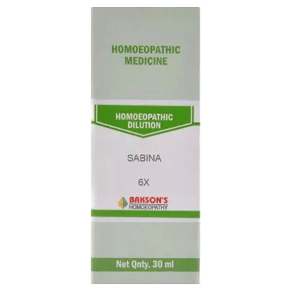 Bakson's Homeopathy Sabina Dilution 6X Bakson's Homeopathy Sabina Dilution 6X