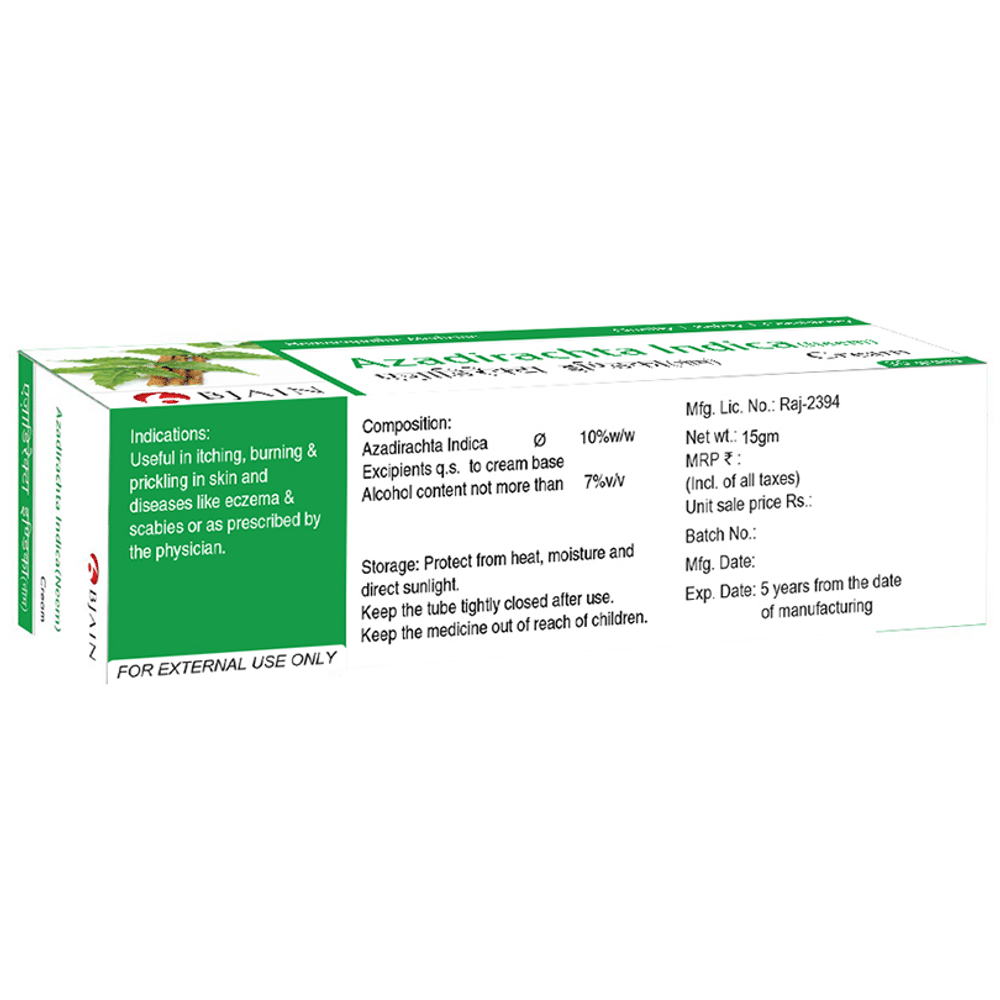 Bjain Azadirachta Indica (Neem) Cream Bjain Azadirachta Indica (Neem) Cream