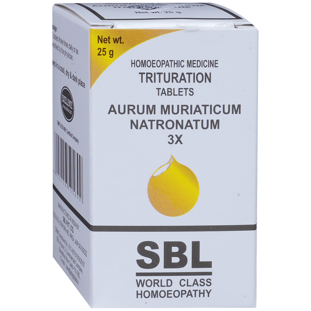 SBL Aurum Muriaticum Natronatum Trituration Tablet 3X SBL Aurum Muriaticum Natronatum Trituration Tablet 3X