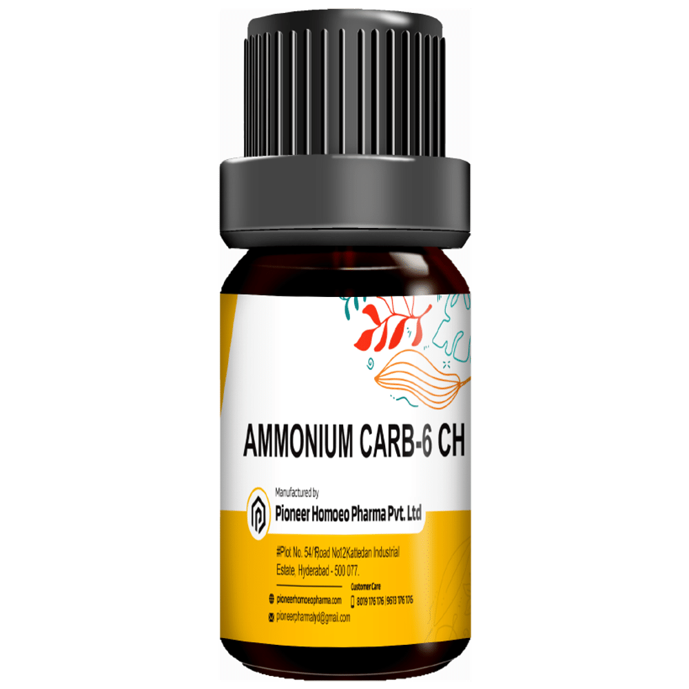 Pioneer Pharma Ammonium Carb Globules Pellets Multidose Pills 6 CH Pioneer Pharma Ammonium Carb Globules Pellets Multidose Pills 6 CH