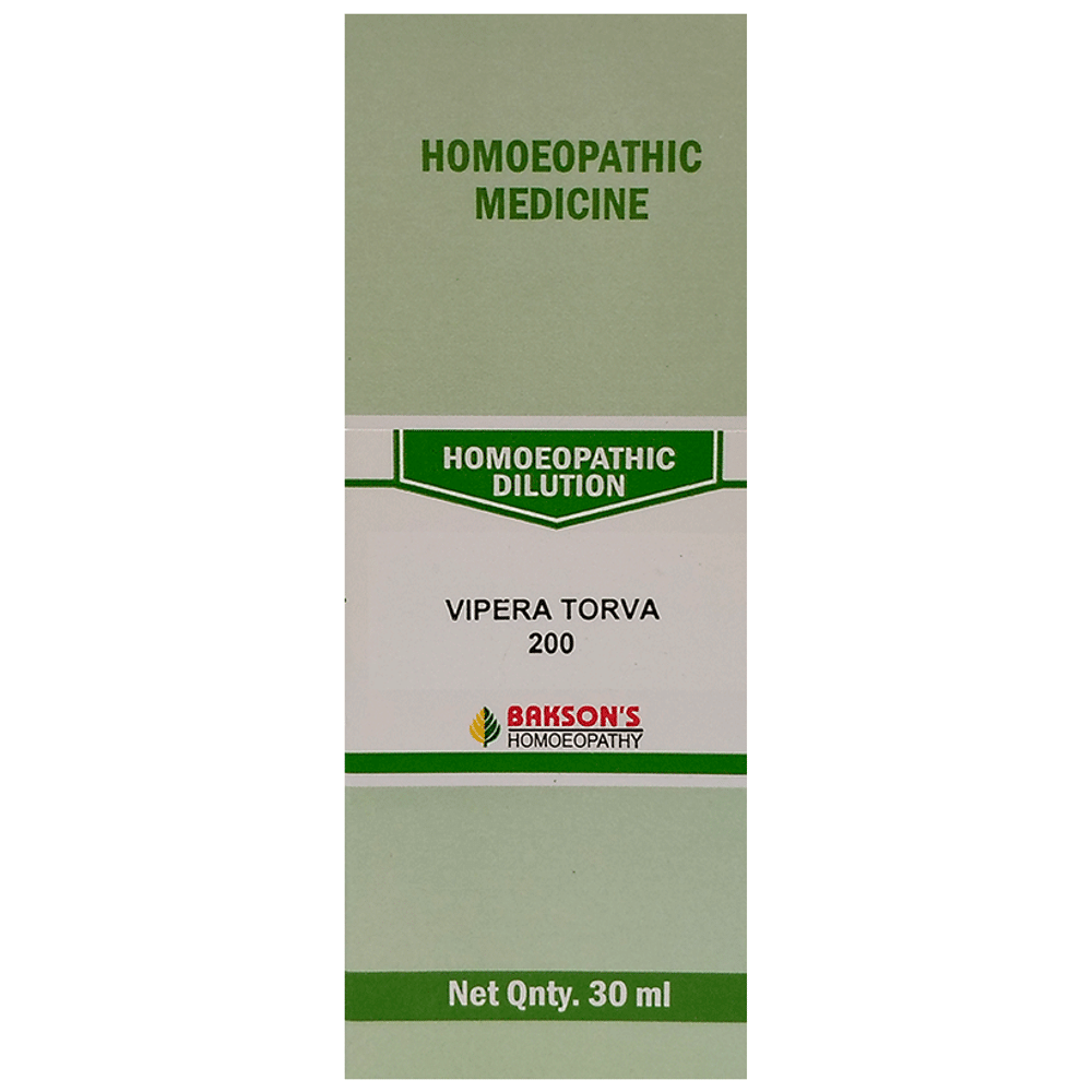 Bakson's Homeopathy Vipera Torva Dilution 200 Bakson's Homeopathy Vipera Torva Dilution 200