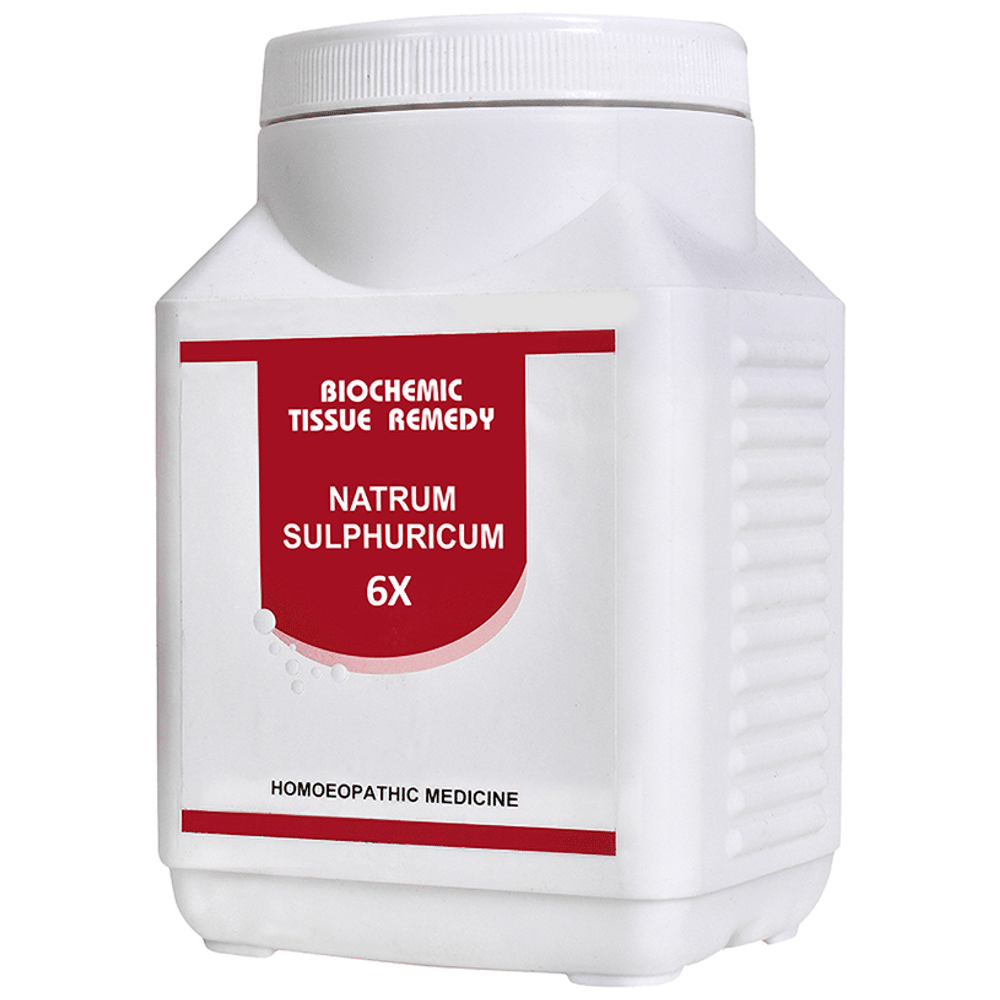 Bakson's Homeopathy Natrum Sulphuricum Biochemic Tablet 6X Bakson's Homeopathy Natrum Sulphuricum Biochemic Tablet 6X