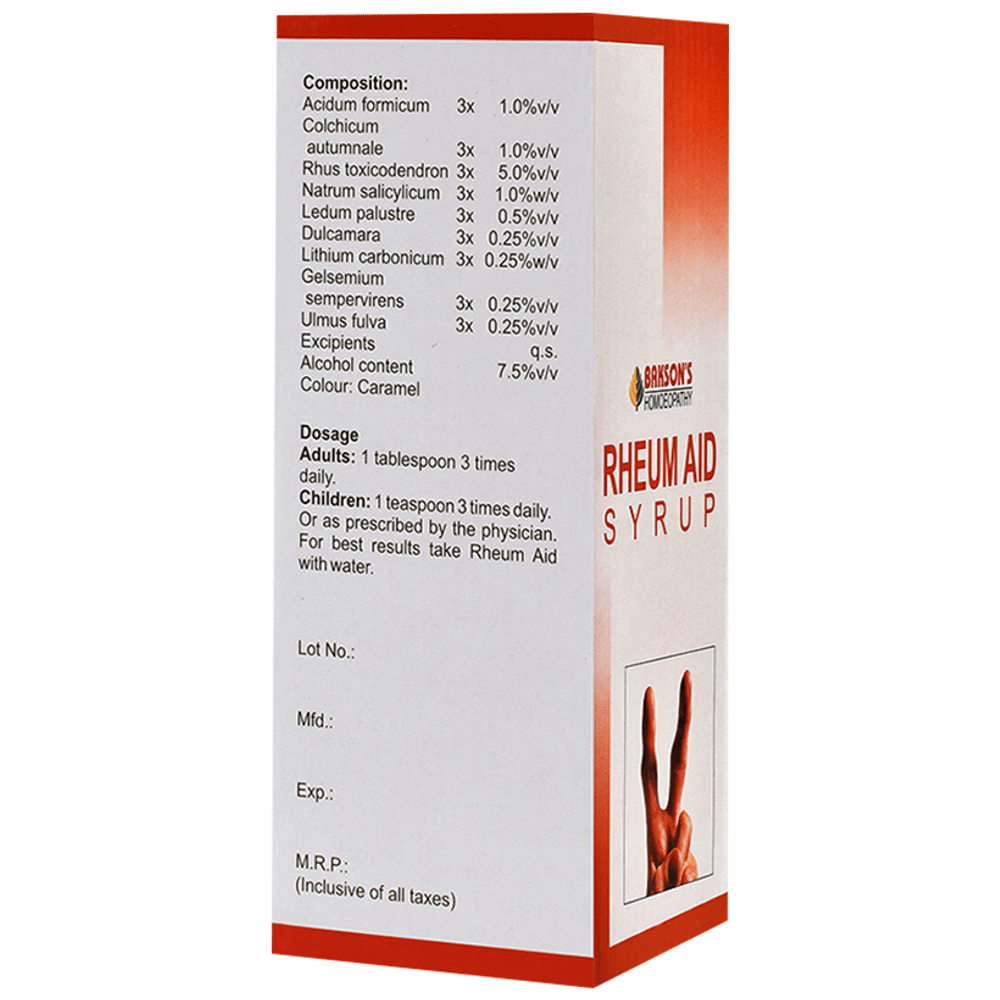 Bakson's Homeopathy Rheum Aid Syrup Homeopathic Medicine Bakson's Homeopathy Rheum Aid Syrup Homeopathic Medicine