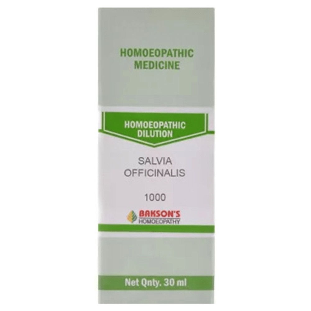 Bakson's Homeopathy Salvia Officinalis Dilution 1000 CH Bakson's Homeopathy Salvia Officinalis Dilution 1000 CH