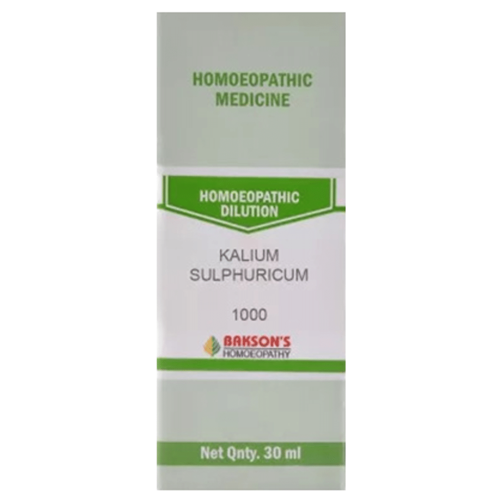 Bakson's Homeopathy Kalium Sulphuricum Dilution 1000 CH Bakson's Homeopathy Kalium Sulphuricum Dilution 1000 CH