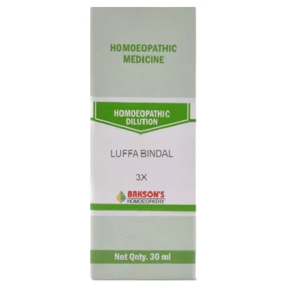 Bakson's Homeopathy Luffa Bindal Dilution 3X Bakson's Homeopathy Luffa Bindal Dilution 3X