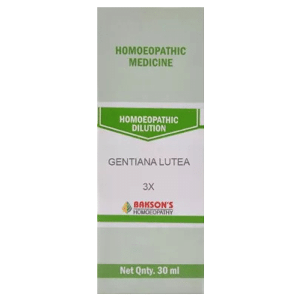 Bakson's Homeopathy Gentiana Lutea Dilution 3X Bakson's Homeopathy Gentiana Lutea Dilution 3X