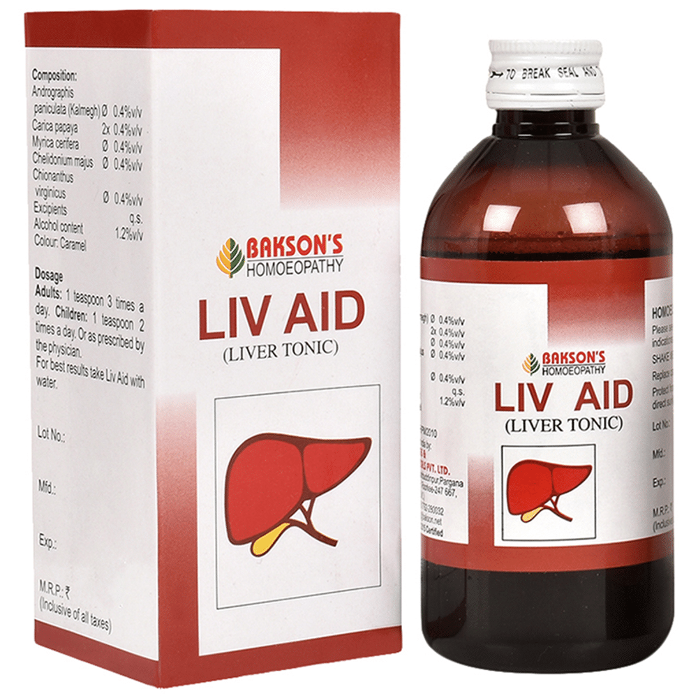 Bakson's Homeopathy Liv Aid Liver Tonic Bakson's Homeopathy Liv Aid Liver Tonic