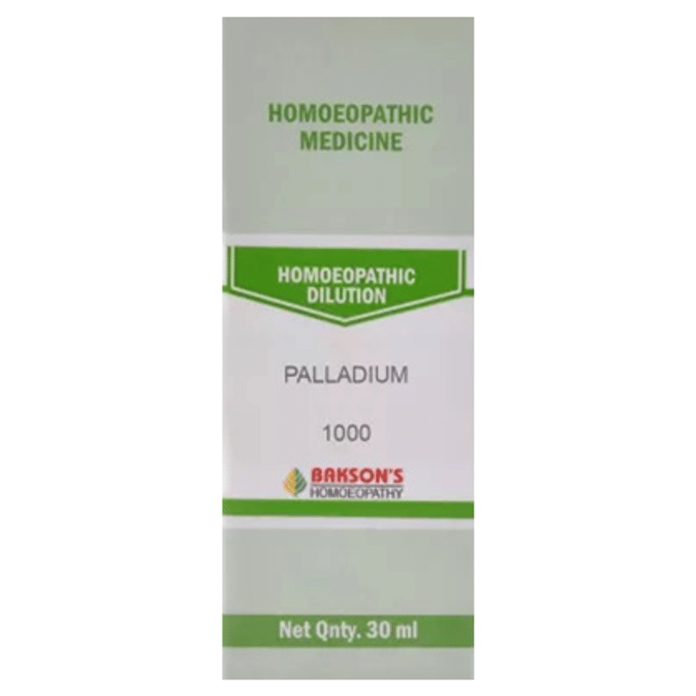 Bakson's Homeopathy Palladium Dilution 1000 CH