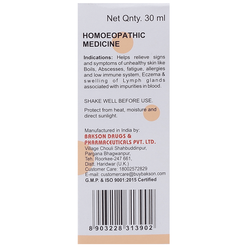 Bakson's Homeopathy V61 Blood Purifed Drop Bakson's Homeopathy V61 Blood Purifed Drop