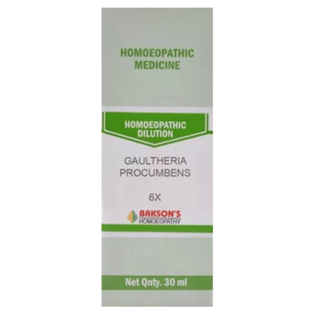 Bakson's Homeopathy Gaultheria Procumbens Dilution 6X Bakson's Homeopathy Gaultheria Procumbens Dilution 6X