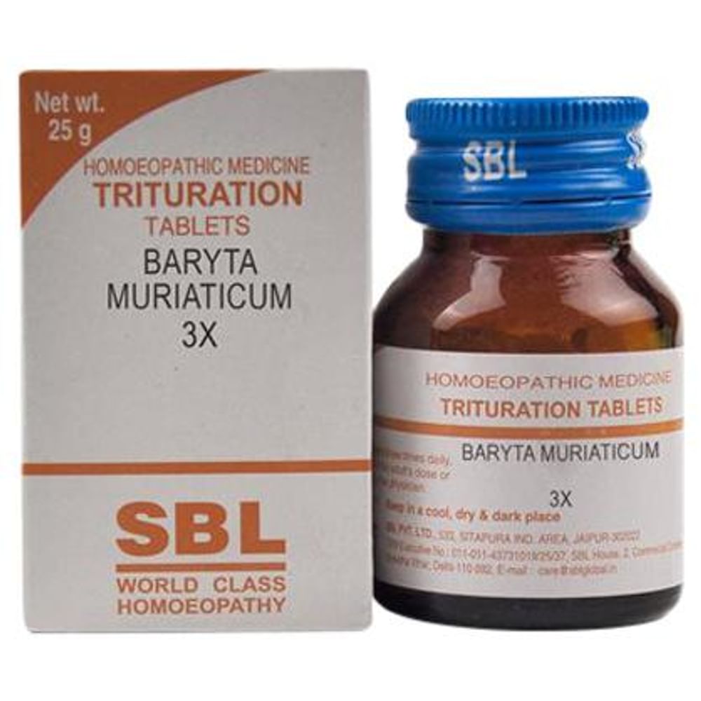 SBL Baryta Muriaticum Trituration Tablet 3X SBL Baryta Muriaticum Trituration Tablet 3X