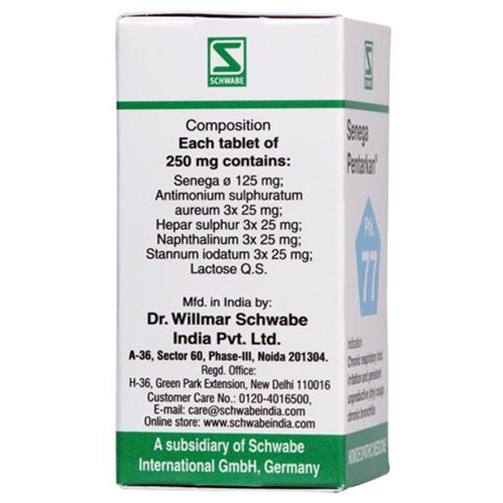 Dr Willmar Schwabe India Senega Pentarkan Tablet Dr Willmar Schwabe India Senega Pentarkan Tablet