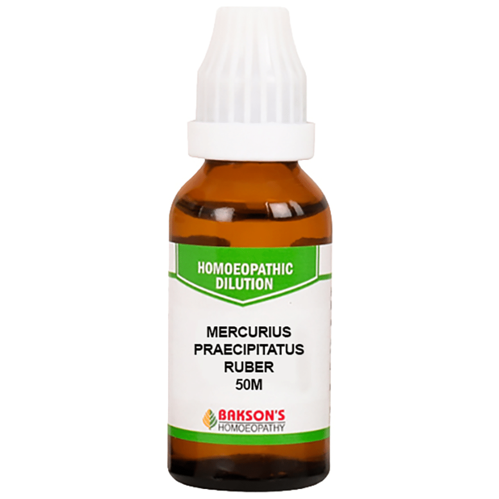 Bakson's Homeopathy Mercurius Praecipitatus Ruber Dilution 50M Bakson's Homeopathy Mercurius Praecipitatus Ruber Dilution 50M