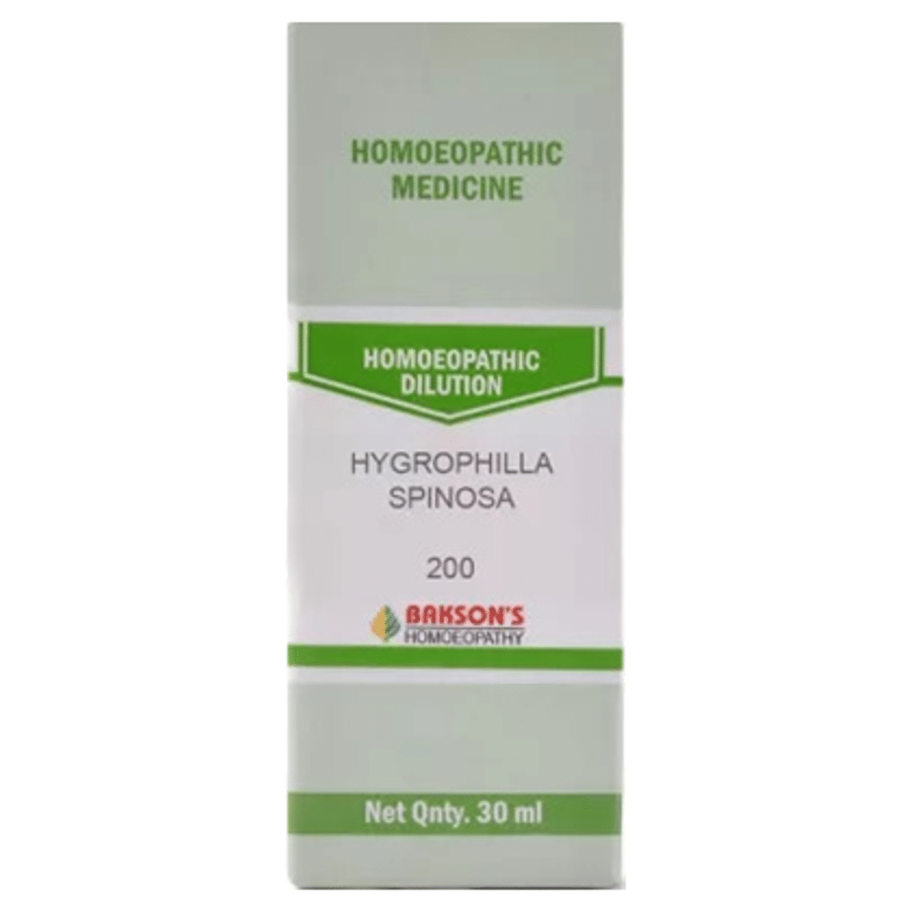 Bakson's Homeopathy Hygrophilla Spinosa Dilution 200 Bakson's Homeopathy Hygrophilla Spinosa Dilution 200