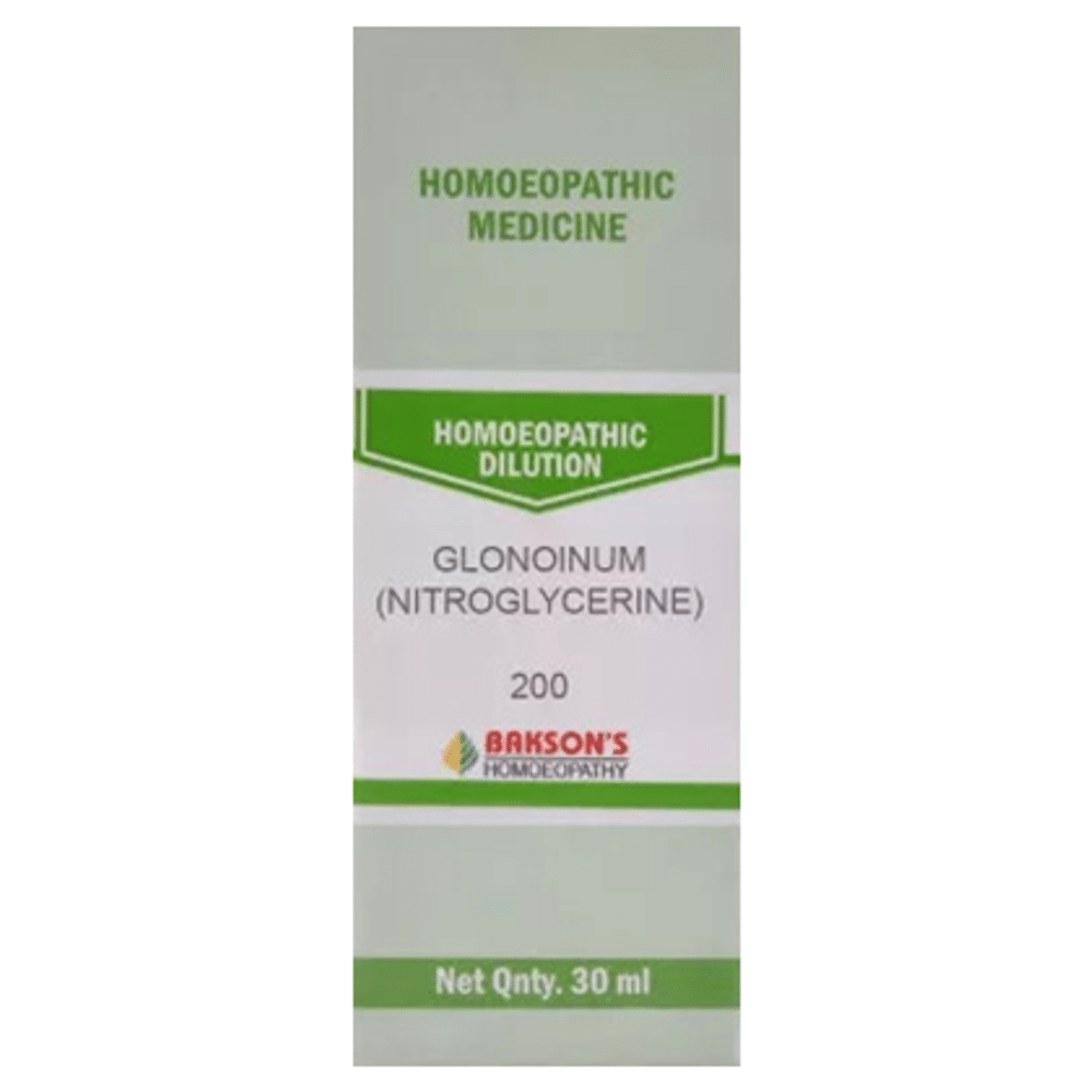 Bakson's Homeopathy Glonoinum (Nitroglycerine) Dilution 200