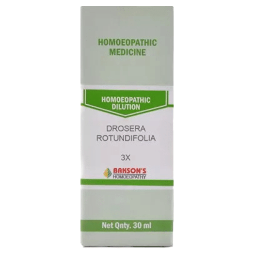 Bakson's Homeopathy Drosera Rotundifolia Dilution 3X Bakson's Homeopathy Drosera Rotundifolia Dilution 3X