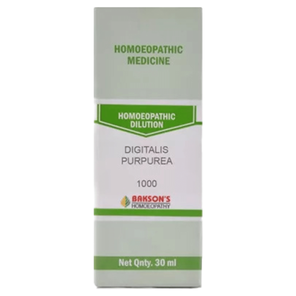 Bakson's Homeopathy Digitalis Purpurea Dilution 1000 CH Bakson's Homeopathy Digitalis Purpurea Dilution 1000 CH