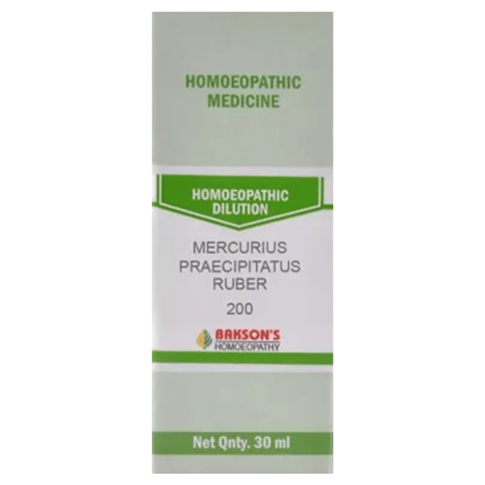 Bakson's Homeopathy Mercurius Praecipitatus Ruber Dilution 200