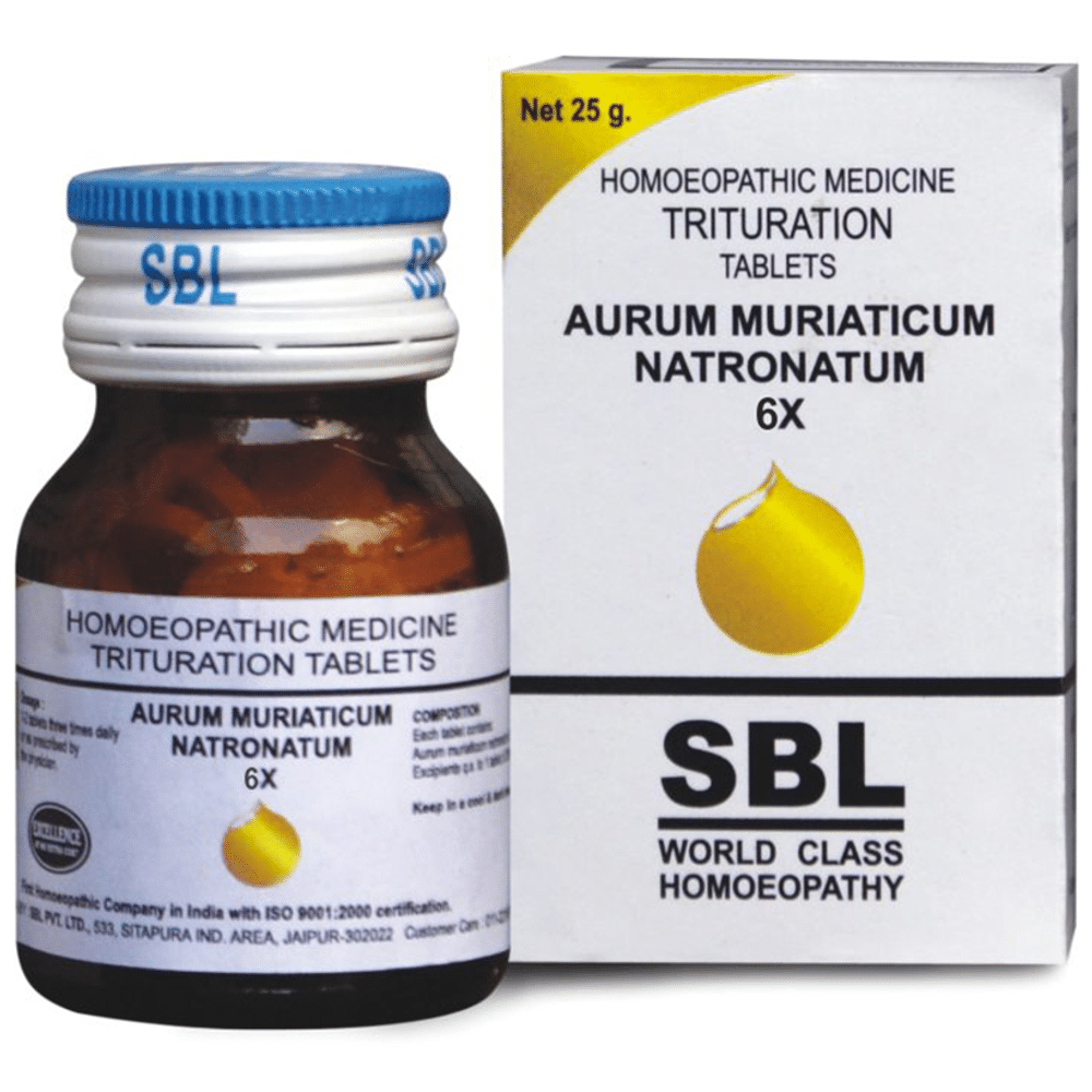 SBL Aurum Muriaticum Natronatum Trituration Tablet 6X SBL Aurum Muriaticum Natronatum Trituration Tablet 6X