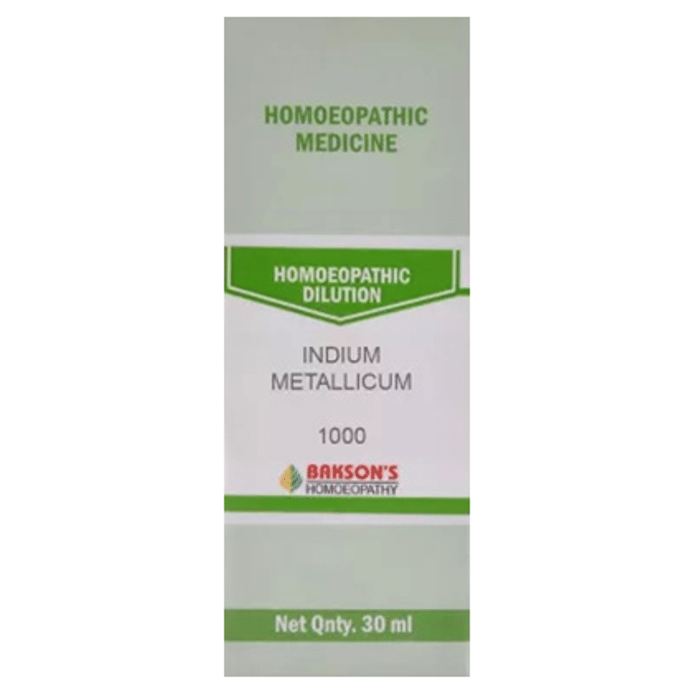 Bakson's Homeopathy Indium Metallicum Dilution 1000 CH Bakson's Homeopathy Indium Metallicum Dilution 1000 CH