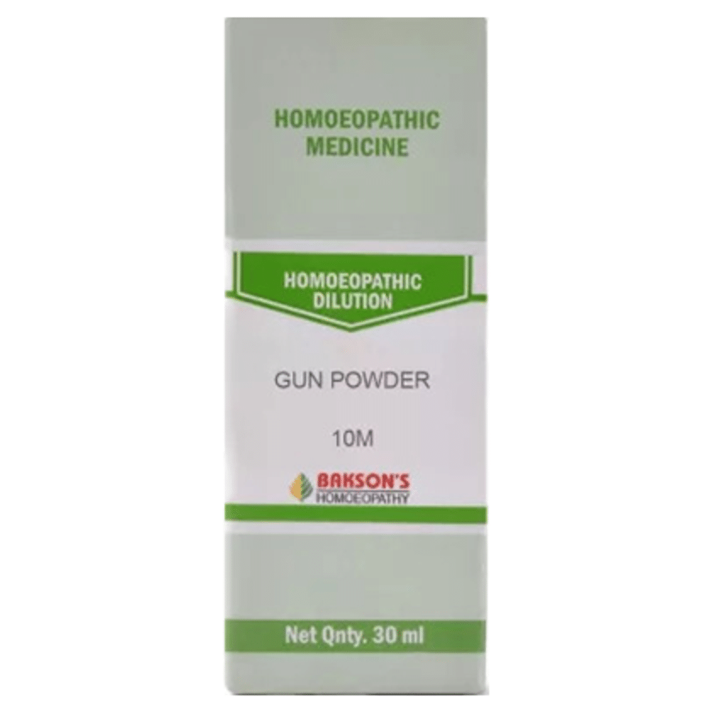 Bakson's Homeopathy Gun Powder  Dilution 10M