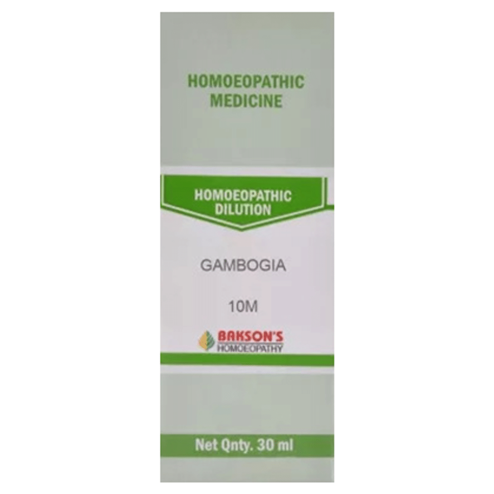 Bakson's Homeopathy Gambogia Dilution 10M Bakson's Homeopathy Gambogia Dilution 10M