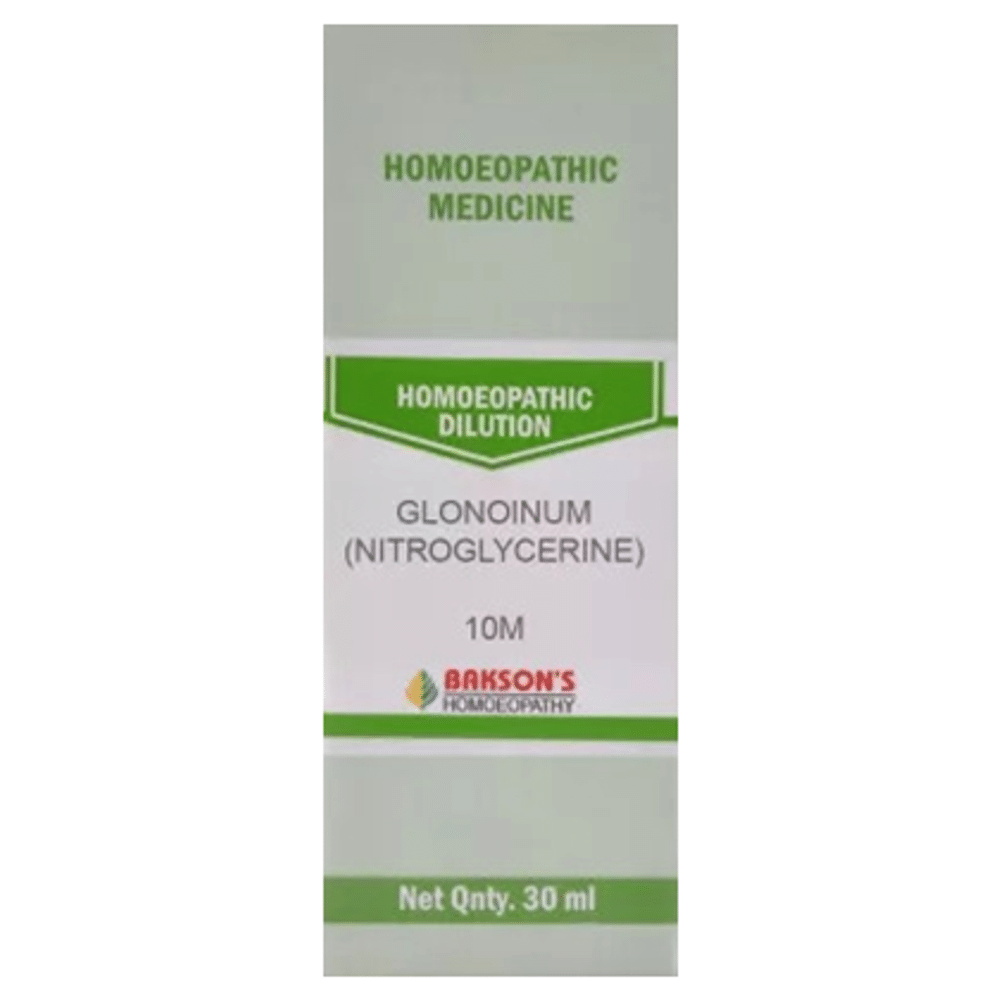 Bakson's Homeopathy Glonoinum (Nitroglycerine) Dilution 10M