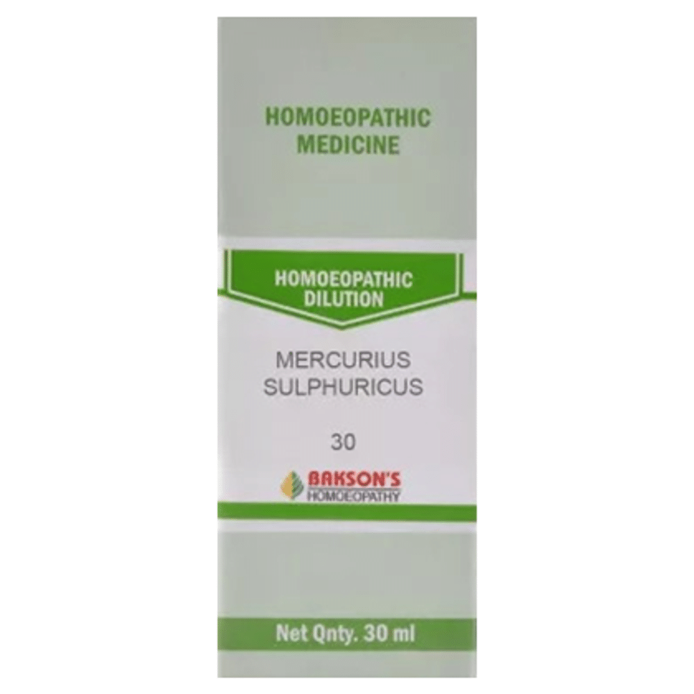 Bakson's Homeopathy Mercurius Sulphuricus Dilution 30