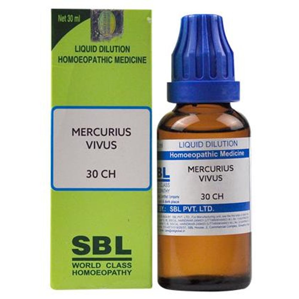 SBL Mercurius Vivus Dilution 30 CH SBL Mercurius Vivus Dilution 30 CH