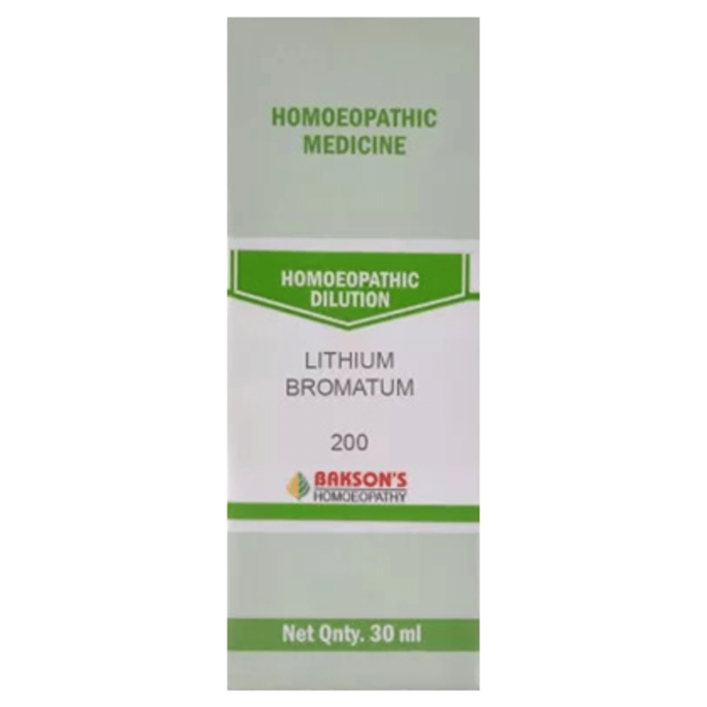 Bakson's Homeopathy Lithium Bromatum Dilution 200 Bakson's Homeopathy Lithium Bromatum Dilution 200